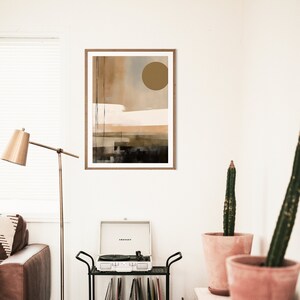 Minimalistic Wall Art, Abstract Wall Decor, Digital Art Prints, Black & Beige Abstract Print, Modern Neutral Abstract Printable Wall Art