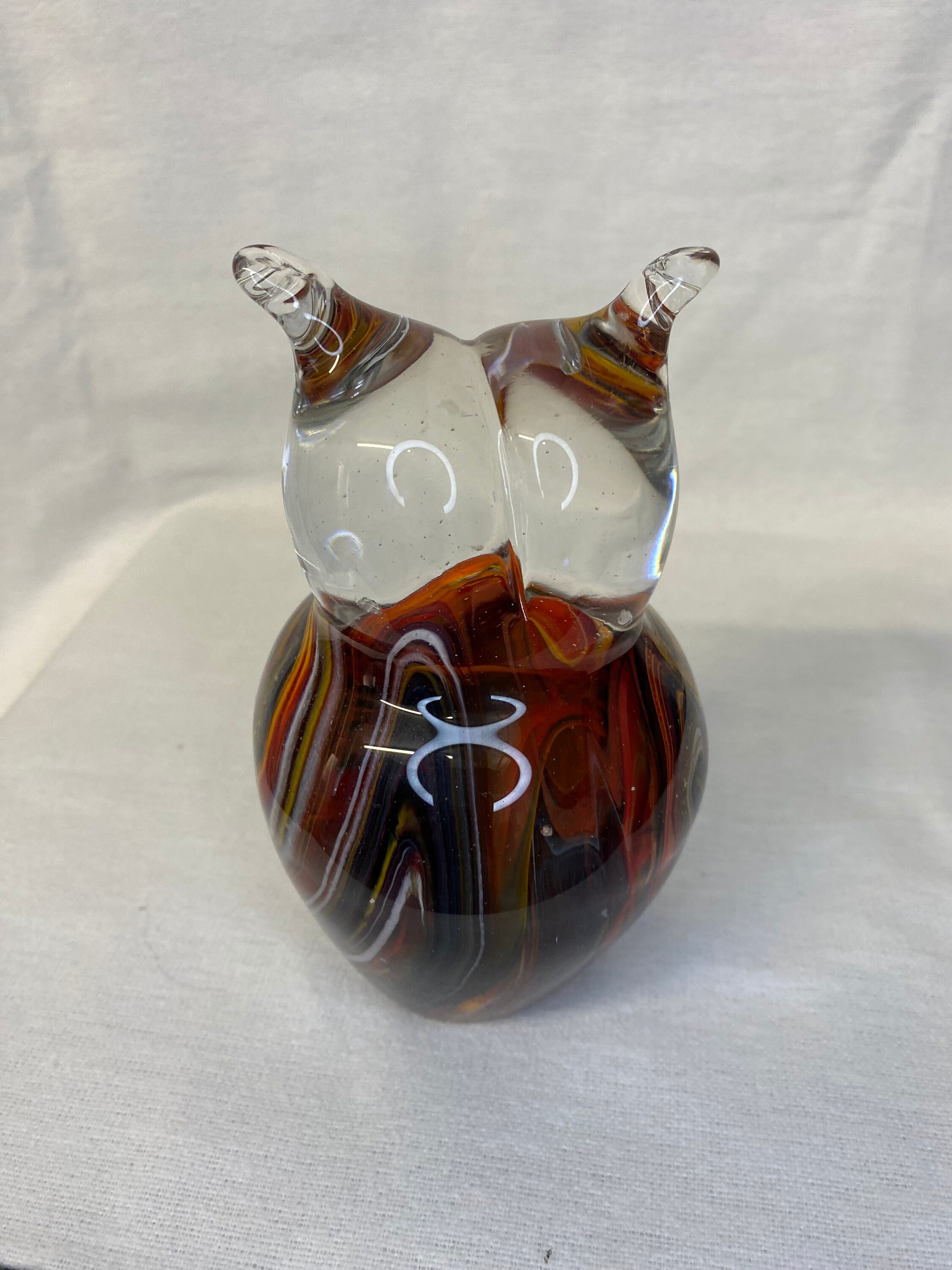 50th Anniversay Commorative Mdina SIGNED Owl paperweight with original Mdina label