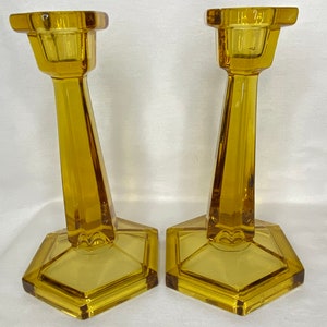Stunning George Davidson. Art deco Pair of Candlesticks
