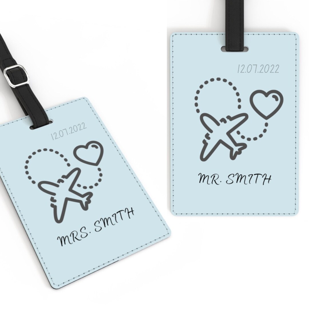 Personalised Luggage Tags Mr Mrs Custom Bag Tag Bride and Etsy