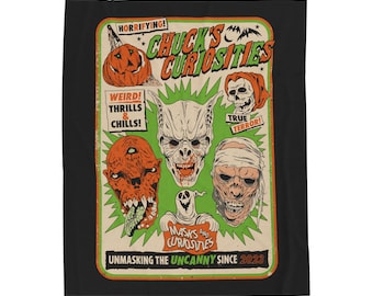 Halloween Velveteen Blanket: Soft Plush Throw, Spooky Movie Decor