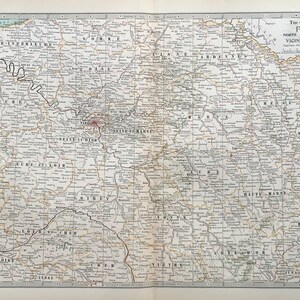 Antique Map France North Central, Map Vicinity of Paris, Century Map France, 1897 France