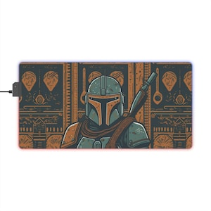Star Wars Tribal Mandalorian LED Gaming Mouse Pad