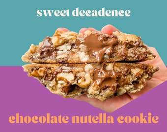 Chocolate Chip Nutella Cookie Recipe | Homemade Gourmet Cookie Recipe | Gourmet Stuffed Cookies | Home Bakery Recipes
