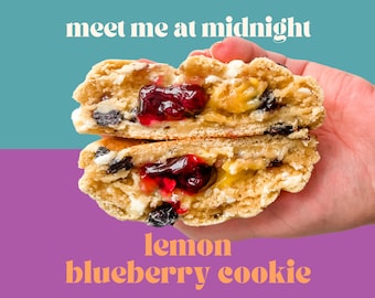 Lemon Blueberry Cookie Recipe | Gourmet Stuffed Cookie | Cottage Friendly Cookie Recipe | Homemade Cookies | NY Style Cookies