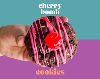 Cherry Bomb Cookie Recipe | Valentine's Day Cookies | Gourmet Stuffed Cookie | NY Style Cookies
