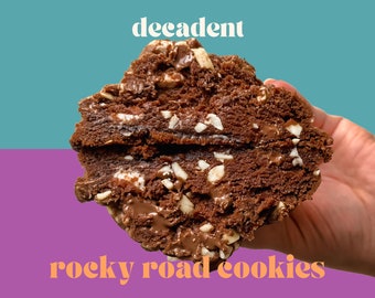 Rocky Road Cookie Recipe | Gourmet Cookie Recipe | Homemade Cookies | Bakery Recipes | Cookie Exchange Recipes