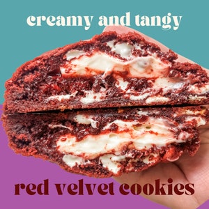 Red Velvet Cookie Recipe | Gourmet Homemade Stuffed Cookie | Cottage Friendly Cookie Recipe | Stuffed Gourmet NY Style Cookies