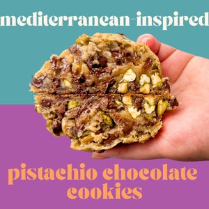 Pistachio Chocolate Cookie Recipe | Homemade Gourmet Cookie Recipe | Gourmet Cookies | Stuffed Cookies | NY Style Cookies | Bakery Recipes
