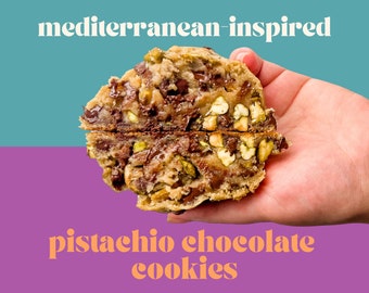 Rezept für Pistazien-Schokoladenkekse | Hausgemachtes Gourmet-Keksrezept | Gourmet-Kekse | Gefüllte Kekse | Kekse im NY-Stil | Backrezepte