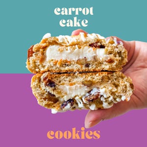 Carrot Cake Cookie Recipe | Homemade Gourmet Cookie Recipe | Easter Gourmet Cookies | Stuffed Cookies | NY Style Cookies | Bakery Recipes