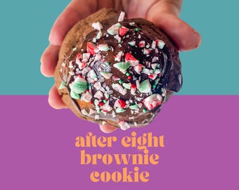 After Eight Brownie Cookie Recipe | Christmas Stuffed Cookies | Christmas Gourmet Cookie Recipe | Stuffed Gourmet Cookies | NY Style Cookies