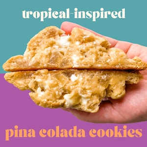 Pina Colada Cookie Recipe | Homemade Gourmet Cookie Recipe | Gourmet Stuffed Cookies | Home Bakery Recipes | Cookie Exchange Recipes