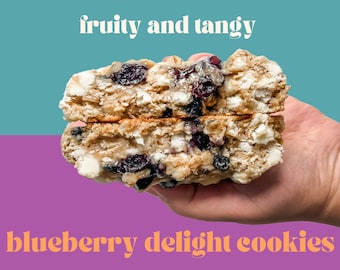 Blueberry Delight Cookie Recipe | Gourmet Stuffed Cookie | Homemade Gourmet Cookie Recipe | Stuffed Gourmet Cookies | NY Style Cookies