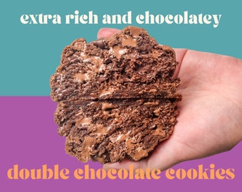 Double Chocolate Cookie Recipe | Gourmet Homemade Loaded Cookie | Cottage Friendly Cookie Recipe | Gourmet NY Style Cookies
