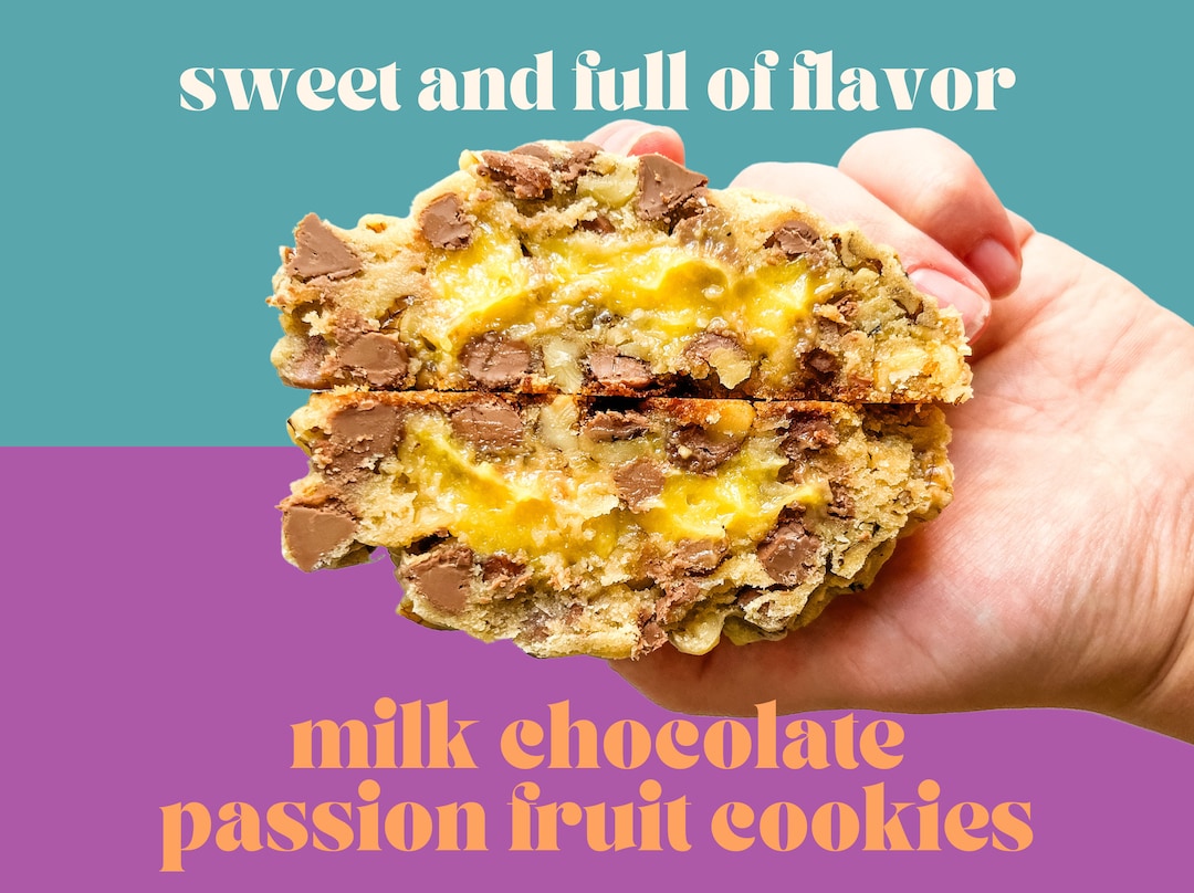 Milk Chocolate Passion Fruit Cookie Recipe Gourmet Stuffed Cookie