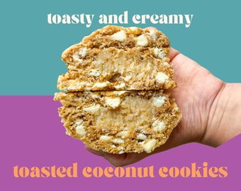 Toasted Coconut Cookie Recipe | Gourmet Stuffed Cookie | Homemade Gourmet Cookie Recipe | NY Style Cookies