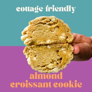 Almond Croissant Cookie Recipe | Gourmet Stuffed Cookie | Cottage Friendly Cookie Recipe | Homemade Cookies | NY Style Cookies