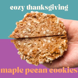 Maple Pecan Cookie Recipe | Thanksgiving Homemade Gourmet Cookie Recipe | Gourmet Fall Cookies | Stuffed Cookies | NY Style Cookies