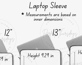 Laptop Sleeve Size Chart Template, Laptop Sleeve Size Chart Editable Template, 1  Digital Jpg Download File, Editable Size Chart Laptop