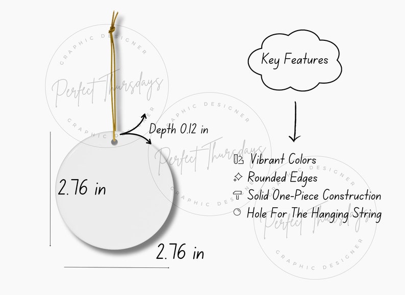 Ceramic Ornaments Size Chart Template, Shapes Ornaments Size Chart Editable Template, 1 Digital