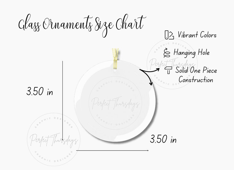 Glass Ornaments Size Chart Template, Glass Ornaments Size Chart