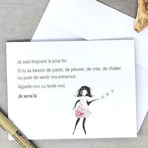 Carte pour le meilleur ami, carte ici pour vous, carte fière de vous, carte attentionnée, carte pensée à vous, carte écologique, carte française