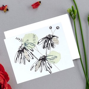 Ecofriendly floral greeting card - sustainable handmade card