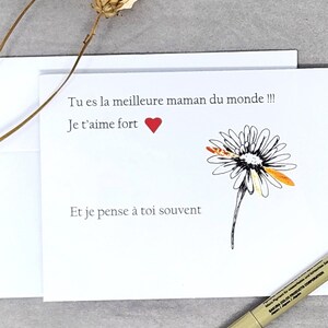 Fête des Mères, Mother's Day card, french mom card, handmade card, collage card, floral card, cards, ecofriendly cards, mom day