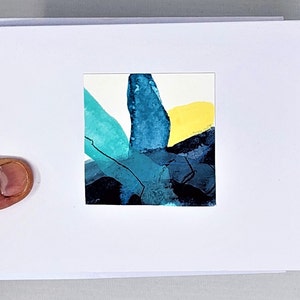 Carte bleue originale, cartes durables, carte d'anniversaire, carte originale, carte vierge, cartes personnalisées, carte d'art abstrait, cartes de remerciement
