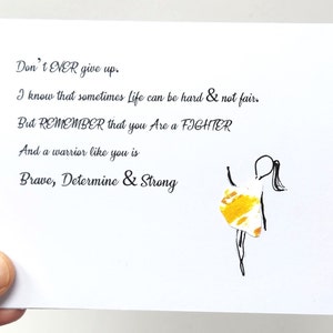 Vous êtes un guerrier, une carte de soutien, vous êtes un combattant, vous pensez à vous, carte porte-bonheur, message positif, rétablissement rapide, carte d'encouragement