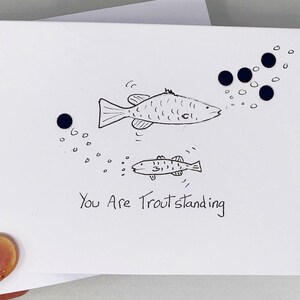Carte d'anniversaire, carte de poisson, carte écologique, carte originale, carte vierge, carte recyclée, carte sans déchet, durable, carte personnalisée