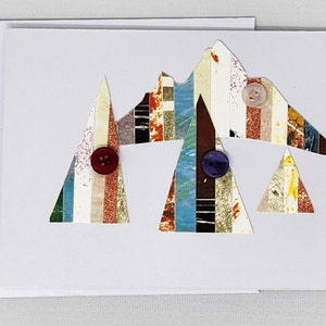 Carte montagnes, carte originale, carte faite main, carte pour elle, carte d'anniversaire, carte pour toutes les occasions, carte de voeux, carte de remerciement, carte nature