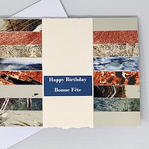 Birthday card, one of a kind, colorful card, card for girlfriend, happy birthday, card for her, card for friend, handmade card, collage card