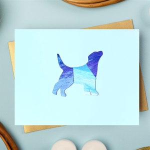 Carte labrador, carte chien originale, carte collage chien, carte de voeux, carte d'anniversaire, amoureux des chiens, carte vierge, pour amoureux des chiens, chien labrador
