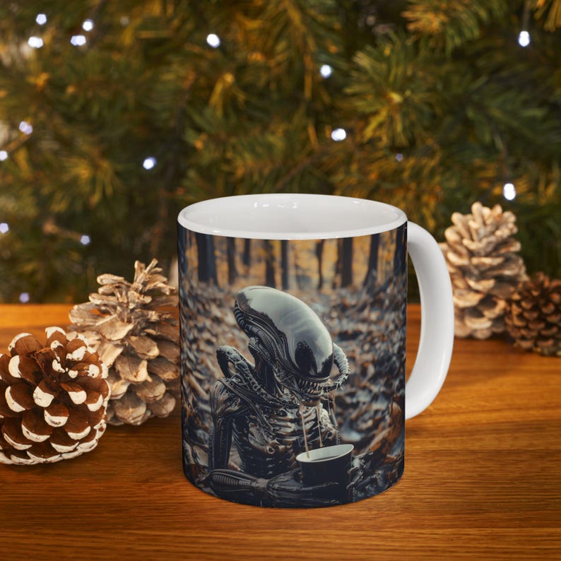 Xenomorph Alien Coffee Mug: Sci-fi Movie Monster Ceramic Tea Cup - Etsy