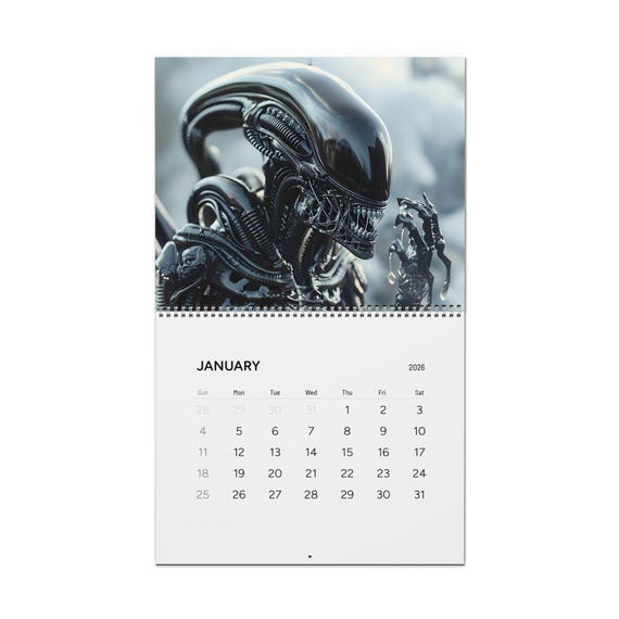 Alien Calendar Alien Diaries 2026 Wall Calendar, (Paperback I Want To ...
