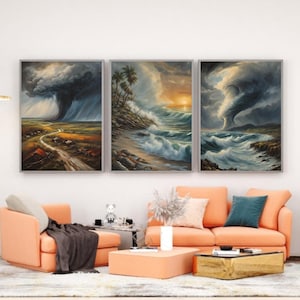 Tornado Wall Art, Nature Wall Print, Tornado Canvas Art, Printable Wall Art, Modern Wall Decor, Digital Tornado Canvas Art Downloadable