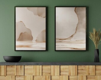 Abstract Japanese Wall Art, Japandi Decor (Digital Download)