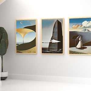 Fantasy Wall Art Prints ,  Fantasy Landscape Art, Wall Decor Living Room Decor, Scientific Wall Art Set of 3,  Modern Decor Printable Poster