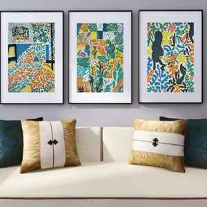 Matisse Print Wall Art , Henri Matisse Art Print Set Of 3, Matisse Floral Decor, Quality Poster, Printable matisse, Digital Download