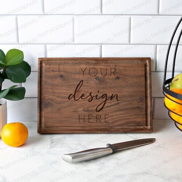 Cutting Board Mockups, Styled Stock Photo Mock-ups, Simple Wooden Mockup, Urban Kitchen, Chopping Board Mockup, JPG Digital Download