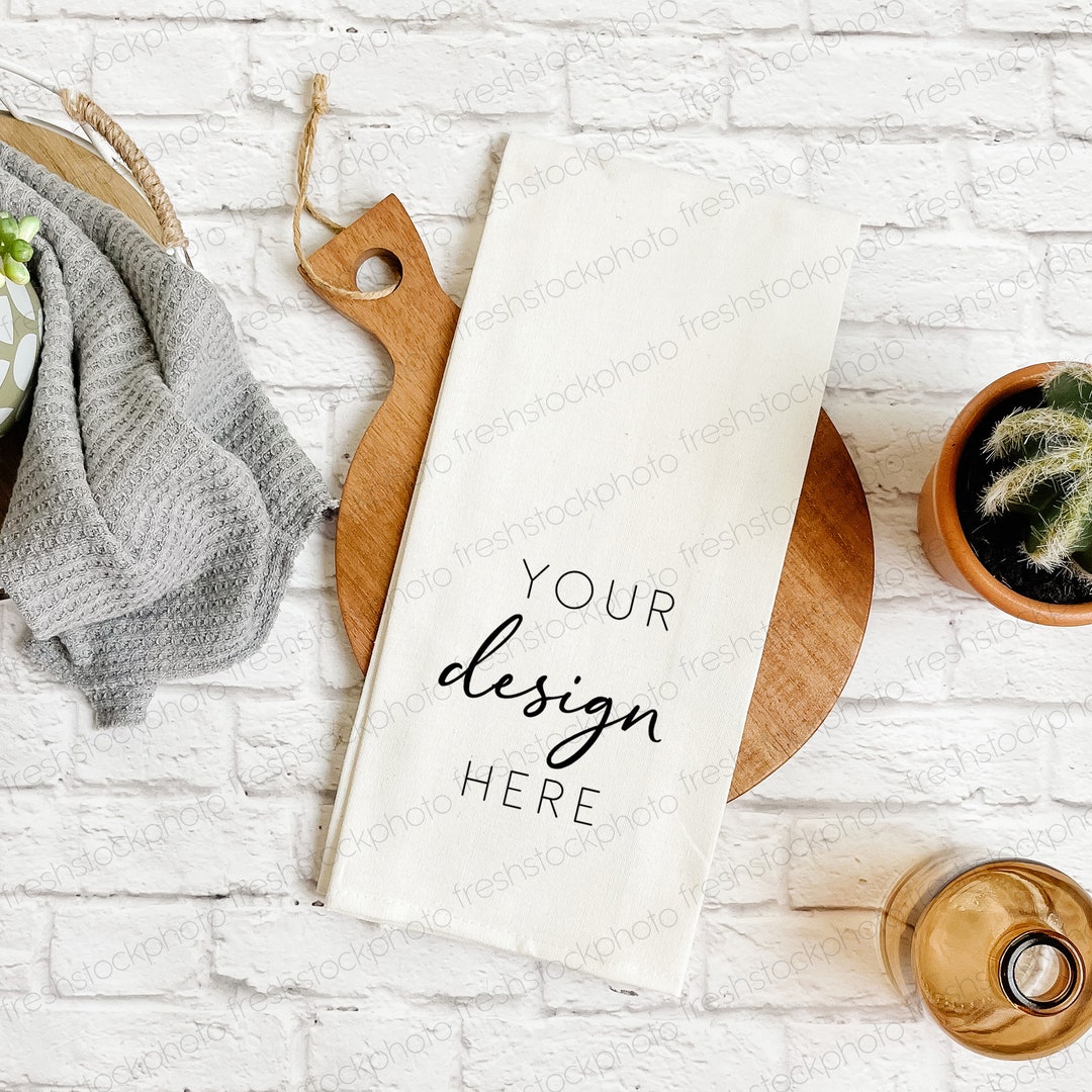Tea Towel Mockup, Kitchen Towel Mockup, Tea Towel, Flour Sack, Flour