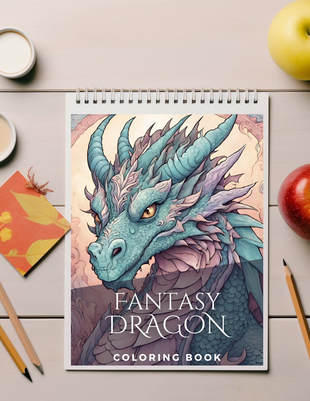 Fantasy Dragons Coloring Book - Printable, Mythical Creatures ...