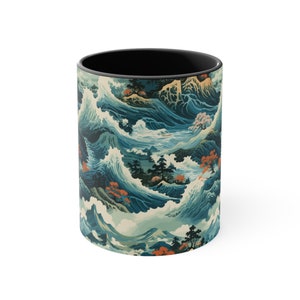 Zen-inspired Wave & Mountain Art 11oz Mug: Serene Japanese Design | Perfect Gift for Nature Lovers and Coffee Enthusiasts! Limited Stock!
