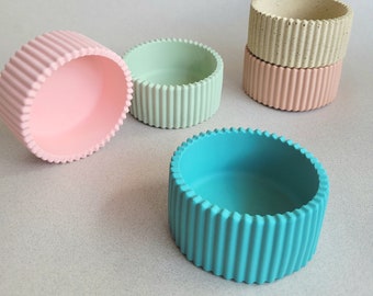 Jesmonite Trinket Pot, Desk Accessory, Candle Holder, Jewellery Pot, Trinket Dish