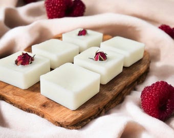 Raspberry & Rhubarb Soy Wax Melts | Pack of 6 Handmade Wax Melts | Fruity Fresh Home Fragrance | Vegan Friendly Gift