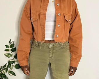 Cropped denim jacket size small