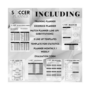 Soccer Planner/Voetbal planner 10+ pages (Template for matches, exercises and substitutions) Available for download