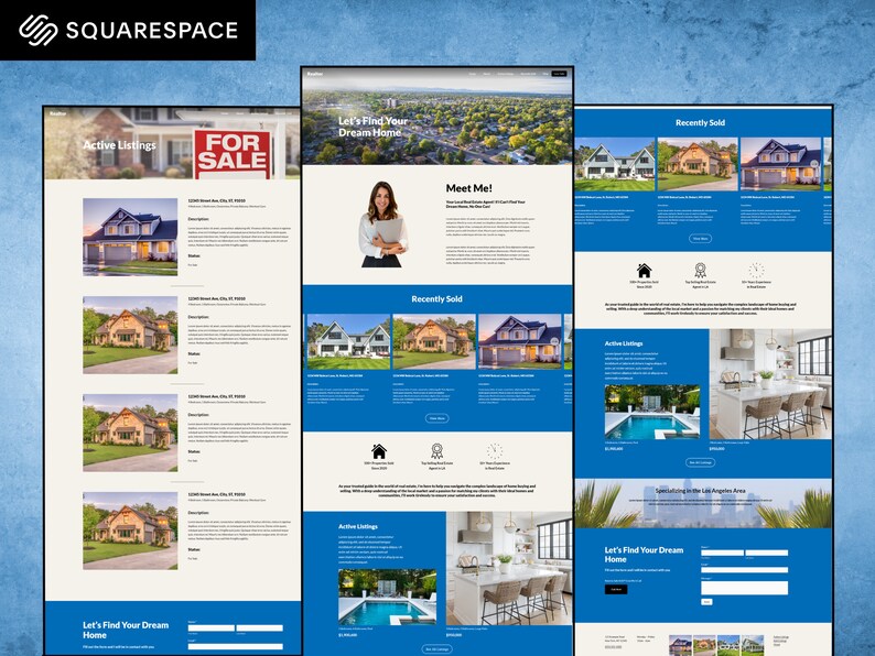 Squarespace Template for Real Estate Agents & Realtors Etsy Squarespace Template for Real Estate Agents & Realtors Etsy
